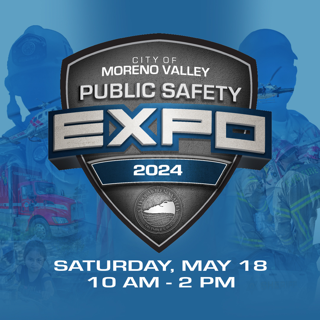 Public Safety Expo Banner: Saturday, May 18 from 10 am to 2 pm.