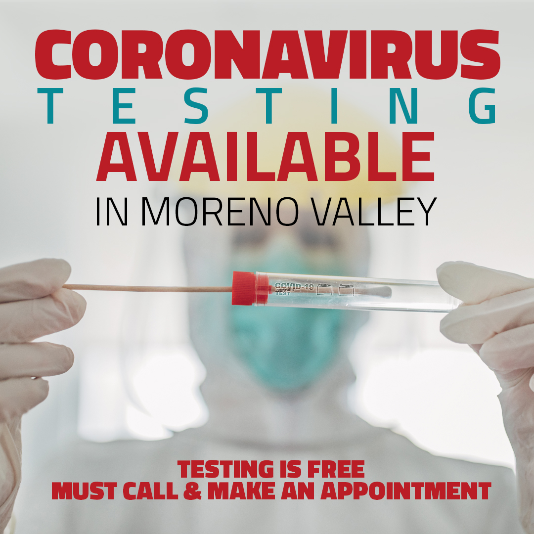 Coronavirus test site banner