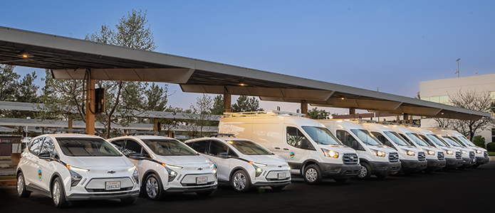 Photo of Moreno Valley's new EV fleet.