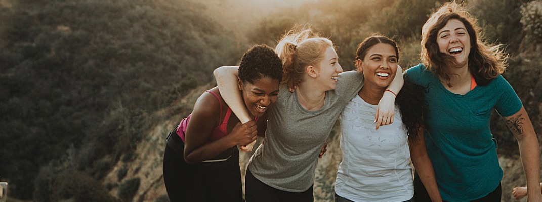 Four happy women