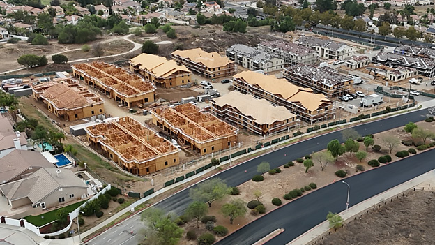 Photo of apartment construction in Moreno Valley.