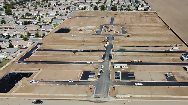 Photo of multiplot project under construction.