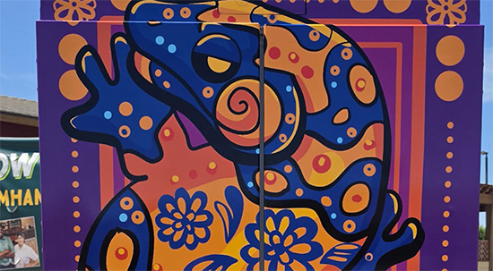 Utility box wrap of Gila Monster